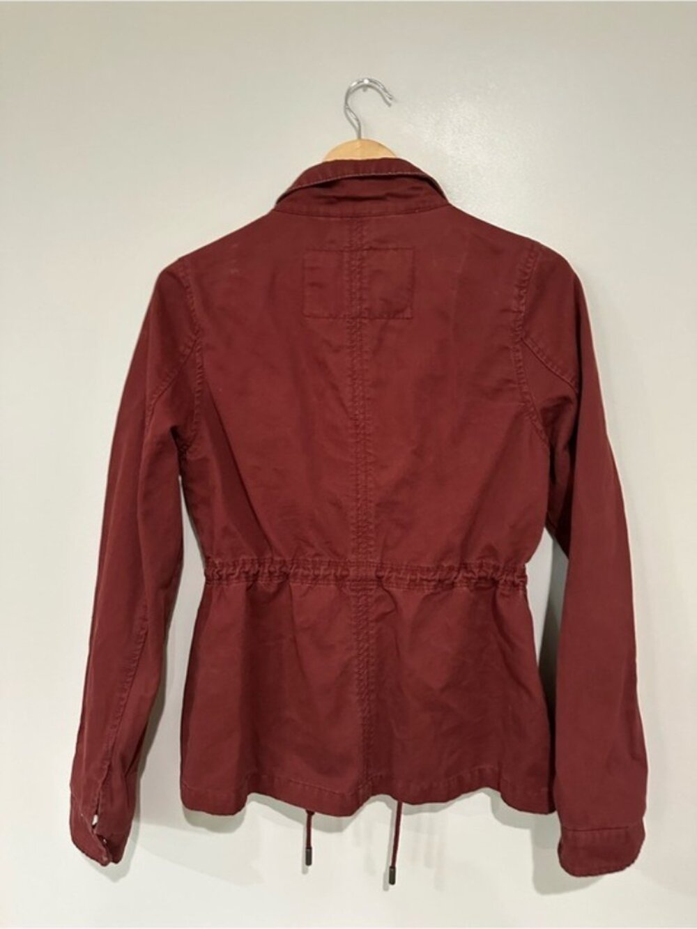 Aéropostale Brick Red Utility Field Jacket Medium Cotton Moto Military - Picture 3 of 11